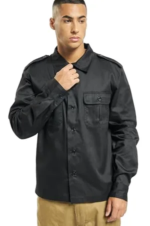 Brandit US Shirt Long Sleeve, color: black, size: S