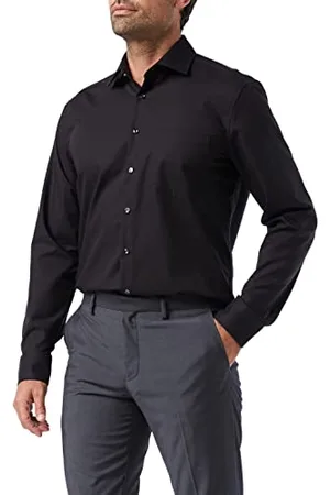 Seidensticker Chemise business homme - coupe classique - sans repassage - col Kent - manches longues - 100 % coton