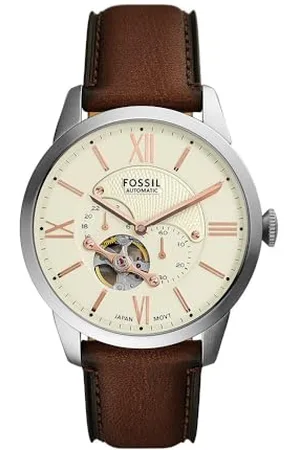 Fossil Townsman Watch for Men, Automatic Movement with Stainless Steel Or Leather strapCamel
