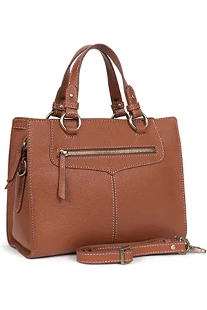 Hexagona Sac porté Main 2 poignées - Compatible téléphone Portable - pour Femme - Collection Wild - - en Cuir