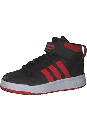 adidas Mixte Enfant Postmove Mid Shoes, Core Black/Vivid Red/Cloud White, 38 EU