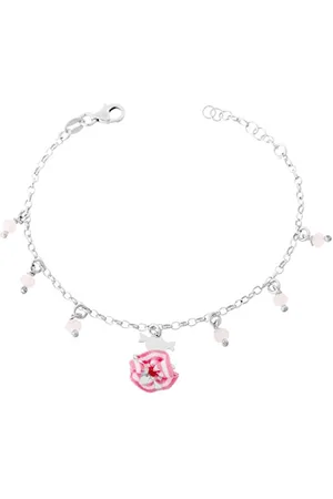 ORPHELIA SILVER Bracelet Ballerina avec Tutu en Argent Sterling 925 millièmes, Argent, Zirkonia