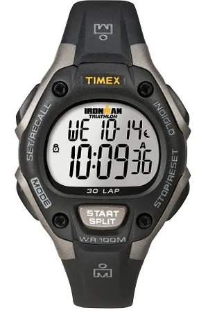 Timex T5E961SU - IRONMAN Running 30 LAP - Montre Sport Femme - Quartz digitale - Bracelet en résine noir