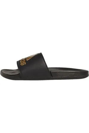 adidas Mixte Adilette Comfort Slides TOBOGGANS, Core Black/Gold Metallic/Core Black, 38 EU
