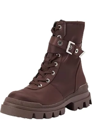 Desigual 4 Bottines en Nylon pour Femme, Moyennes Botte Tendance, , 39 EU