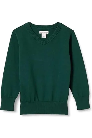Amazon Pull Col en v en Coton Uniforme Mixte Enfante, , 6-7 Ans