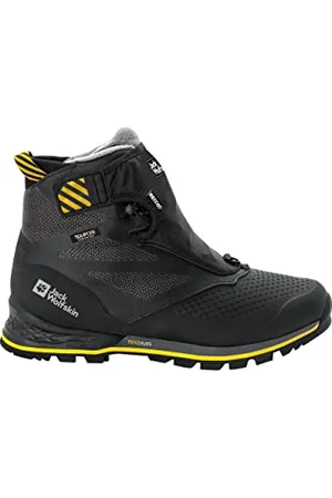 Jack Wolfskin Homme 1995 SERIES TEXAPORE MID M Chaussure de Marche, Noir / Burly Jaune Xt, 42 EU