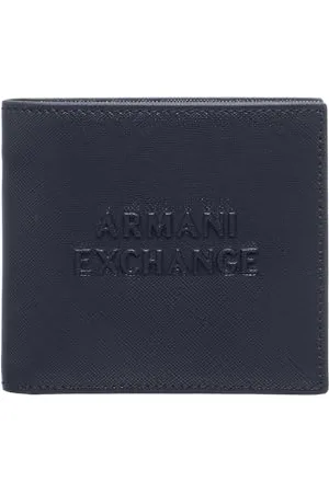 Armani Exchange Panarea, Logo embossé, Portefeuille bi-Pliable pour Homme, , Einheitsgröße