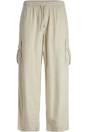 JACK & JONES Jpstbill Jjnate Linen Blend Cargo Jog Sn Pantalon, , L Homme