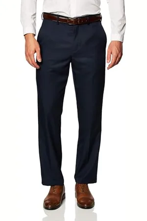 Amazon Pantalon de Costume à Taille Extensible Coupe Classique sans Pinces Homme, , 60W / 32L