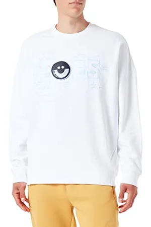 HUGO BOSS Salboart Maillot de survêtement, Blanc 100, L Homme