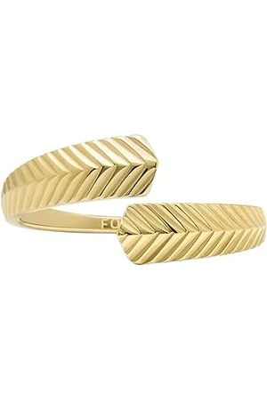 Fossil Bague pour femme, Harlow Linear Texture en acier inoxydable, JF04536710