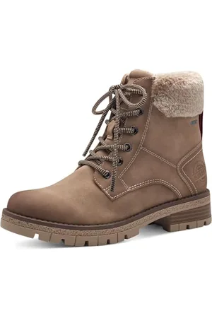 QS by s.Oliver Bottines Plates en Dentelle pour Femme 5-26227-43 Botte de Neige, Poivre (Pepper), 40 EU
