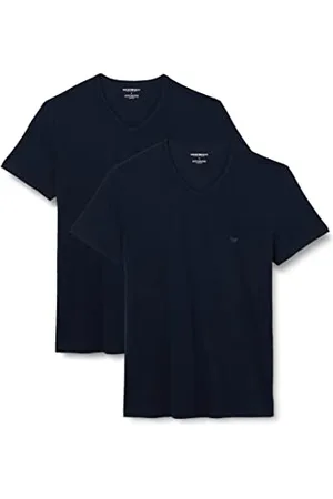 Emporio Armani 111648CC722, Haut de Pyjama Homme, Bleu-Blau (Marine 27435), Small ( lot de 2 )