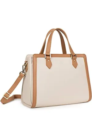 Hexagona Sac porté Main 2 poignées - pour Femme - Collection Parisienne - - en Cuir