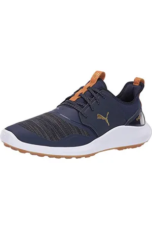 PUMA Homme Ignite NXT Lace Chaussure de Golf, Peacoat Team Gold White, 46 EU