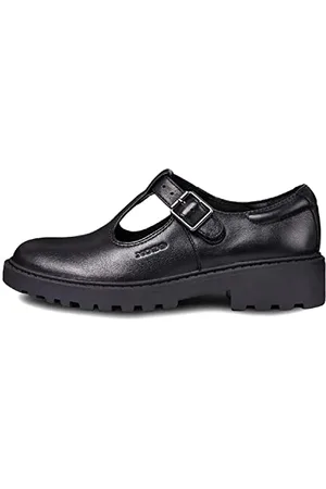 Geox Fille J Casey Girl E Ballerines, Black, 36 EU