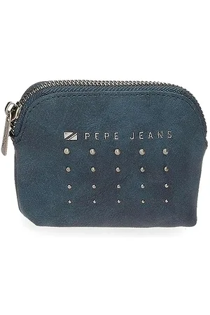 Pepe Jeans Holly Portefeuilles et Porte-Monnaie en Cuir synthétique, Noir, Marron, Bleu , différentes Tailles, Bleu Marine, Talla única, Porte-Monnaie Rond