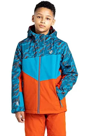 Dare 2B Dare 2b Humor II Jacket Veste de ski enfant, Tissu recyclé imperméable et respirant, Jupe pare-neige, 2 poches basses zippées, Capuche technique ajustable, , 9 ans