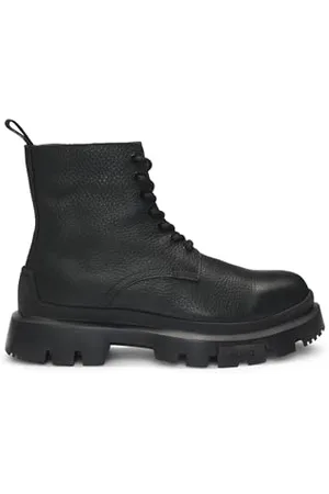 HUGO BOSS Hommes Fabyan halb Bottines lacées en Cuir grainé à Semelle épaisse