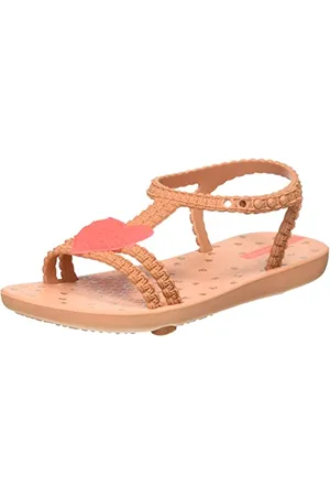 Ipanema My First Baby Flat Sandal, Beige/Pink, 21 EU