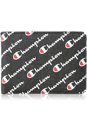 Champion Portefeuille Graphique pour Homme, Taille Unique, Noir/Logo écarlate, Taille Unique