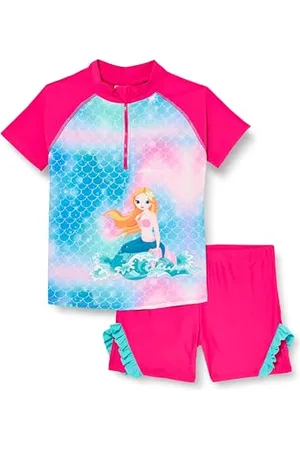 Playshoes Fille Ensemble de maillot bain, Rose, 122-128 EU