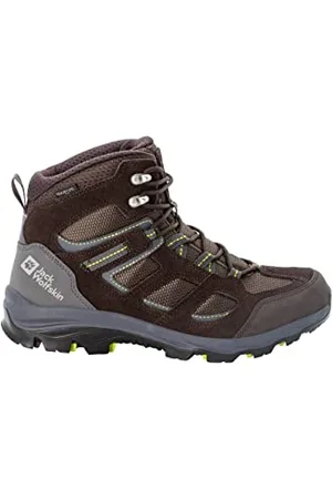 Jack Wolfskin Homme VOJO 3 TEXAPORE MID M Chaussure de Trail, Dark Marron / Lime, 47 EU