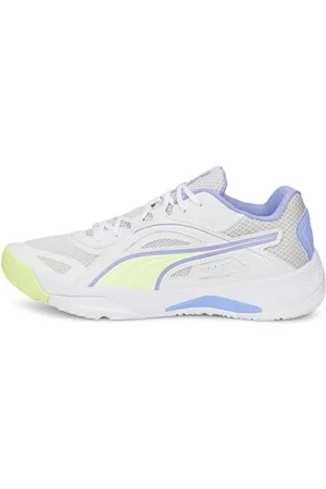 PUMA Solarstrike II, Chaussure de Terrain intrieur Mixte, Blanc Fizzy Light Électrique Violet, 46 EU