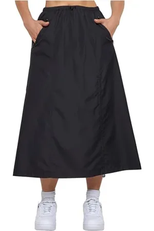 Urban classics Ladies Ripstop Parachute Midi Skirt Jupe, Black, XXL Femme