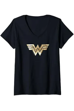 Wonder Woman 1984 Golden Logo T-Shirt avec Col en V