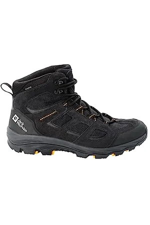 Jack Wolfskin Homme VOJO 3 TEXAPORE MID M Chaussure de Trail, Noir / Burly Jaune Xt, 40 EU