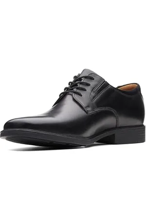 Clarks Homme Tilden Plain Derbys, Noir Black Leather, 49.5 EU