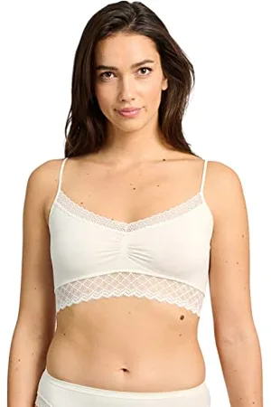 Billetdoux Soutien Gorge Brassière sans Armature, pour Femmes, Modèle Zen Dentelle 56SAA20, Écru ( Gau), 42-44