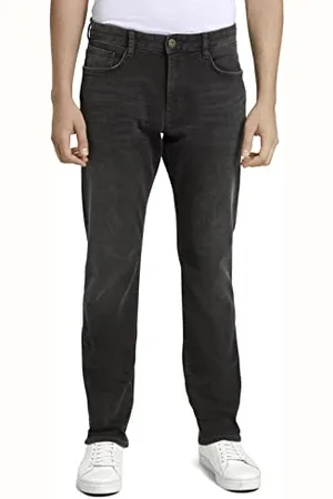 TOM TAILOR Homme Jean Coupe Droite Marvin, Black Stone Wash Denim, 33W / 34L