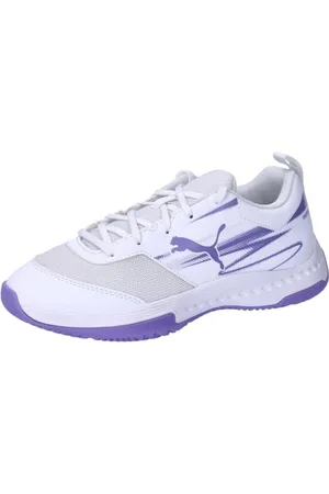 PUMA Varion II Jr Indoor Court Shoe, White-Lavender Alert, 33 EU