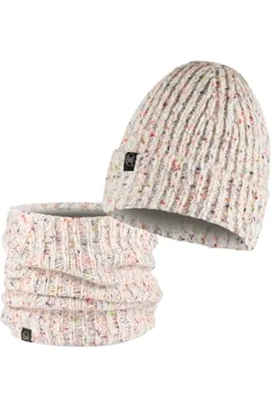 Buff ® Product Bundle | Knitted & Fleece Band Bonnet Kim Blanco et Knitted & Fleece Tour de Cou Kim Blanco Taille unique Adulte