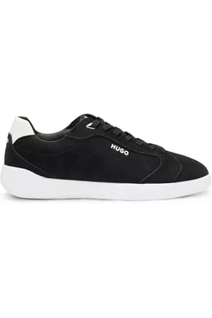 HUGO BOSS Hommes Riven Tenn Baskets à Lacets en Similicuir avec Logo