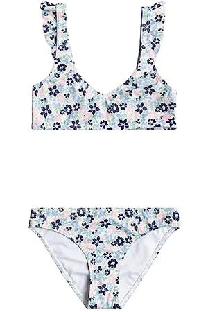 Roxy Fille Dreamer Ruffle Bralette Set Ensemble De Bikini, Bel Air Ephemere Small, 6 Ans EU