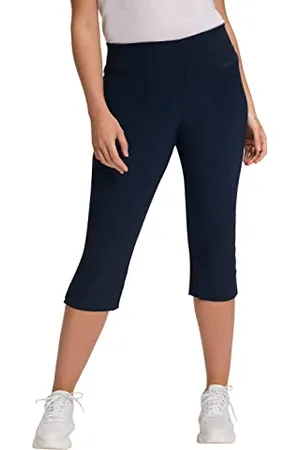 Ulla Popken Bengalin-Capri Pantalon, , 33W / 32L Femme