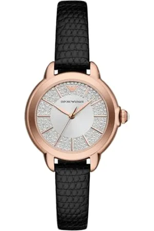 Emporio Armani Montre à Trois Aiguilles, en Acier Inoxydable, doré Rose, pour Femme, AR11631