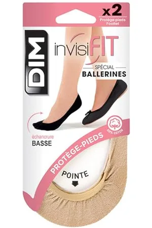 Dim Protège-Pieds Femme Invisifit Spécial Ballerines x2, , S-M