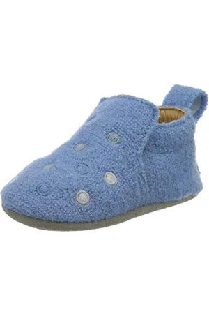 Haflinger Garçon Unisex Kinder Lauflernschuh Pearl Chaussons, Multicolore (Hellblau 56), 23 EU