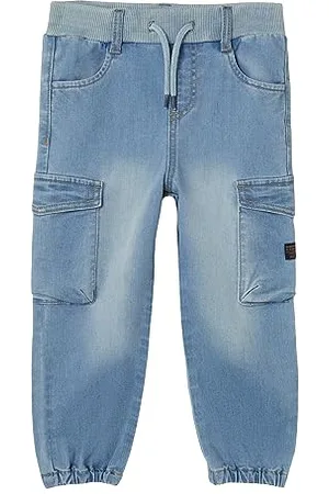 NAME IT NMMBEN Baggy R Cargo Jeans 9770-YT Noos, Corps à Manches Longues