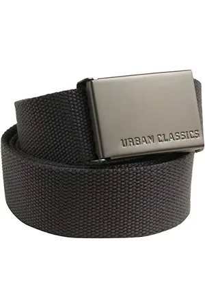 Urban classics Canvas Belt Sangle en Toile Militaire Unisexe, Ajustable sans Trous, Boucle en Métal pour Homme et Femme, Ceinture Réglable, , Taille Unique Mixte