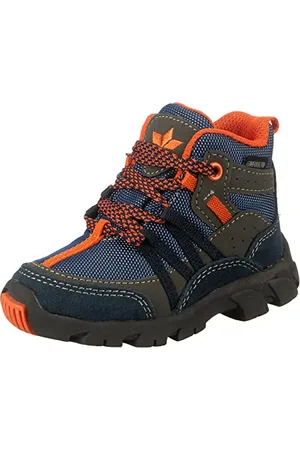 LICO Moritz Tex Botte de Neige, Gris Marine/Orange, 20 EU