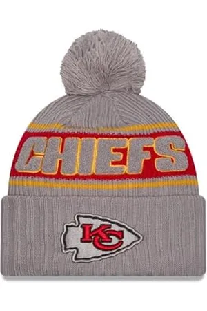 New Era Kansas City Chiefs NFL 2024 Sideline Sport Knit Gris Bonnet à Pompon