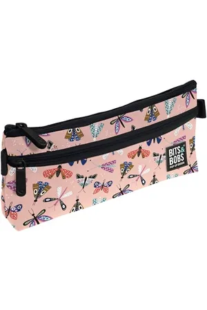 Grafoplas Grafoplas Trousse Scolaire Plate 2 Poches 23 x 10 cm Compartiments avec Fermeture Éclair Ouverture Facile Collection Butterfly Bits & Bobs Pop Up Design, , 23x10cm, Trousse Scolaire Plate