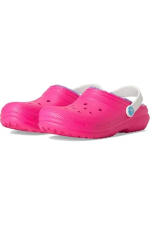 Crocs Unisexe Enfant Classic Lined Clog K Sabots, Pink Crush/Multi, 34/35 EU