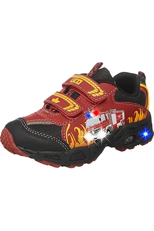 LICO Hot V Blinky, Sneakers basses garçon - Multicolore (ROT/SCHWARZ/GELB), 31